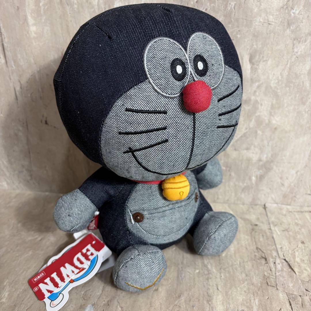 EDWIN × ドラえもん コラボ ぬいぐるみ 2123 インディゴブルー 座り