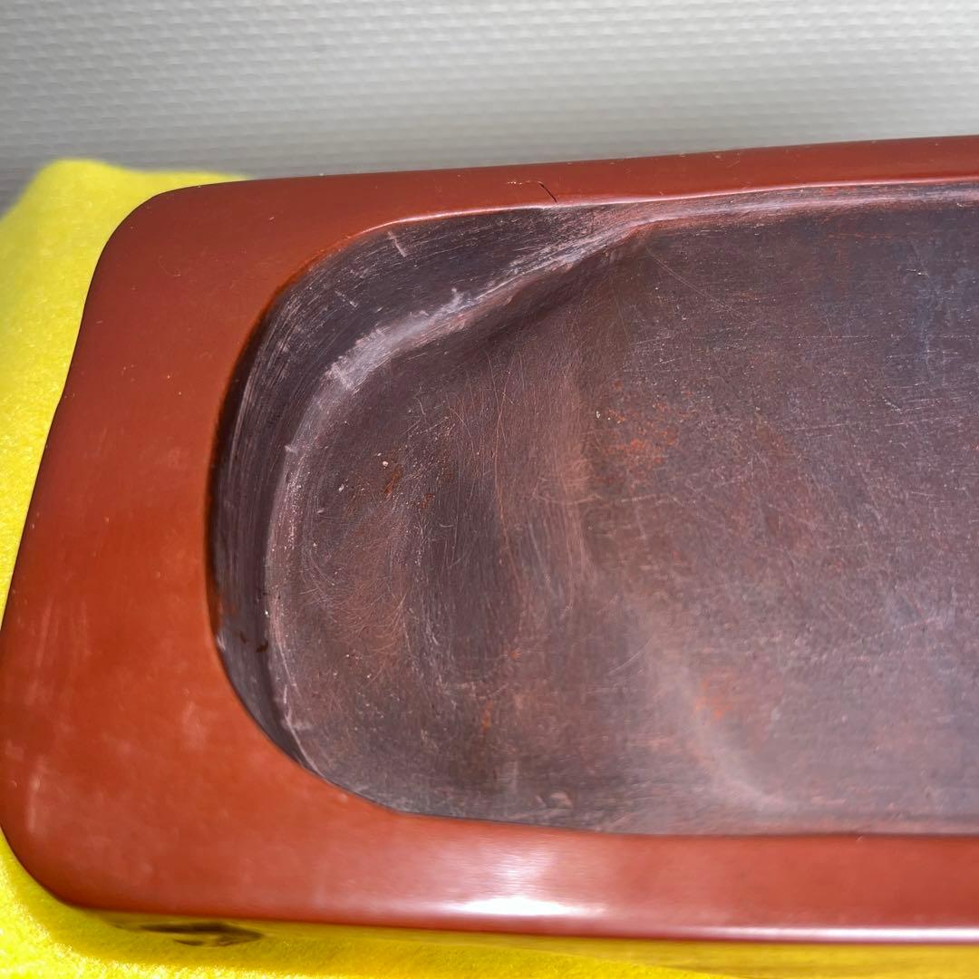 ⭕️希少　岩手県　紫雲硯　自然硯　佐藤幸雄　美品　35mm分厚い　海深い