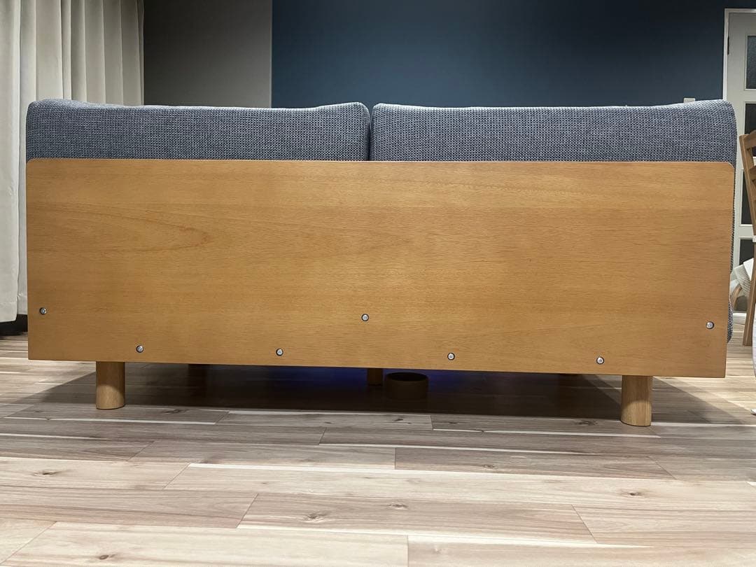 ［無印良品］　ゆったり座れるアームレスソファ　2シーター　グレー