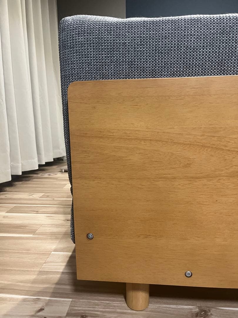 ［無印良品］　ゆったり座れるアームレスソファ　2シーター　グレー