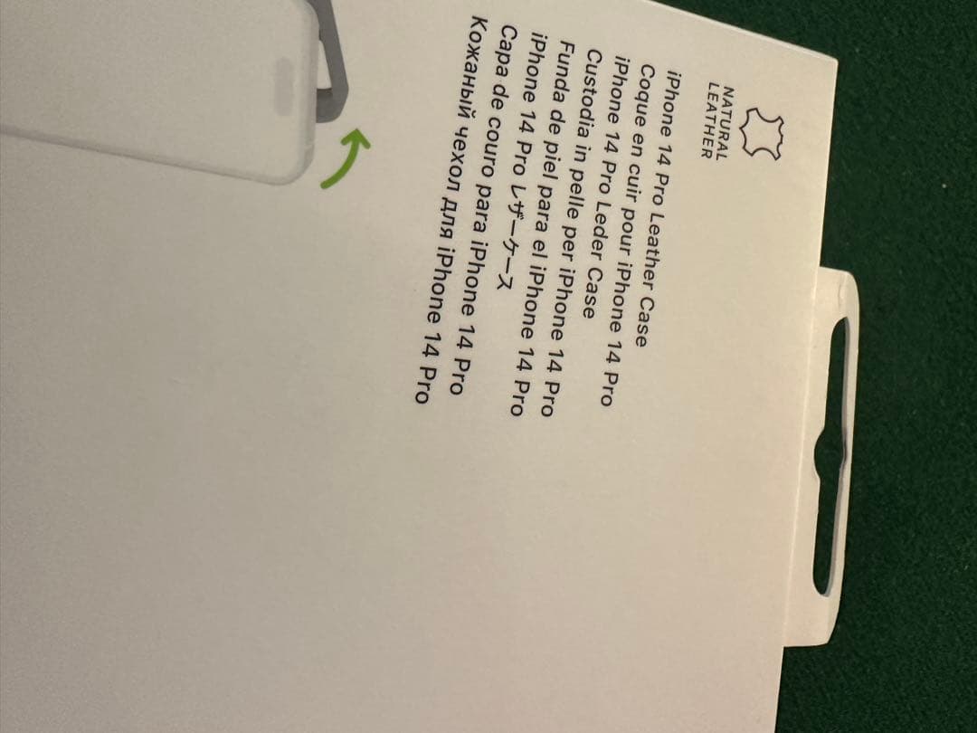 美品　iPhone 14 Pro用 Apple純正 レザーケース　ミッドナイト