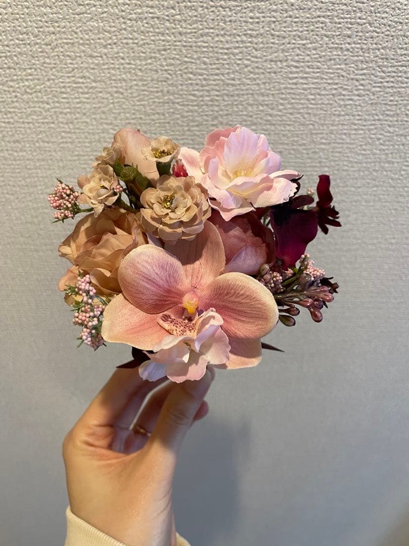 アーティフィシャルフラワー ブーケ ウエディング ブーケ ブートニア