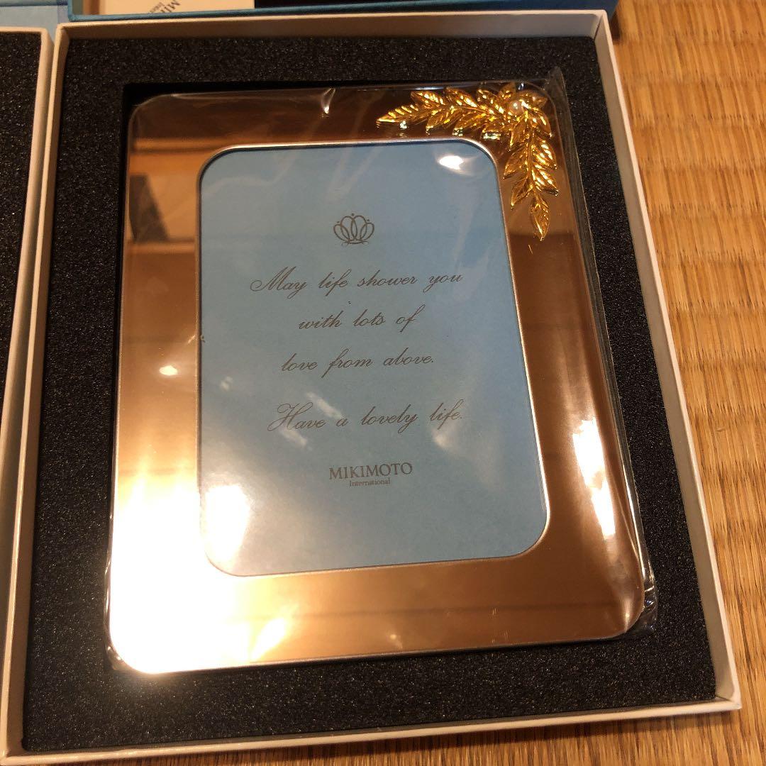新品 ミキモト 真珠 フォトフレーム 2個
