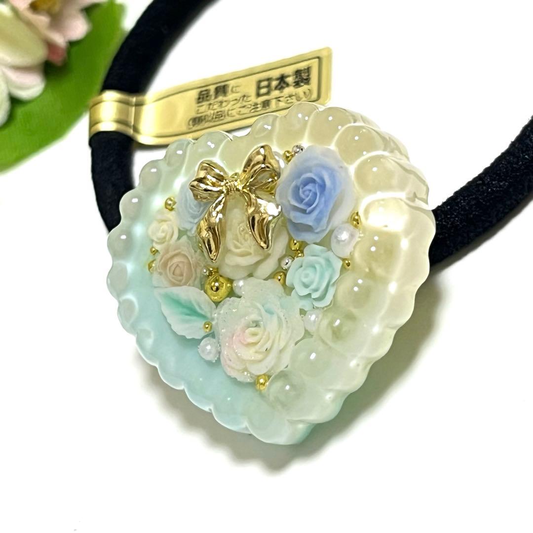 ミルクティー様お取り置きですＮｏ．371 レジン つぶつぶ ハート ペンダント