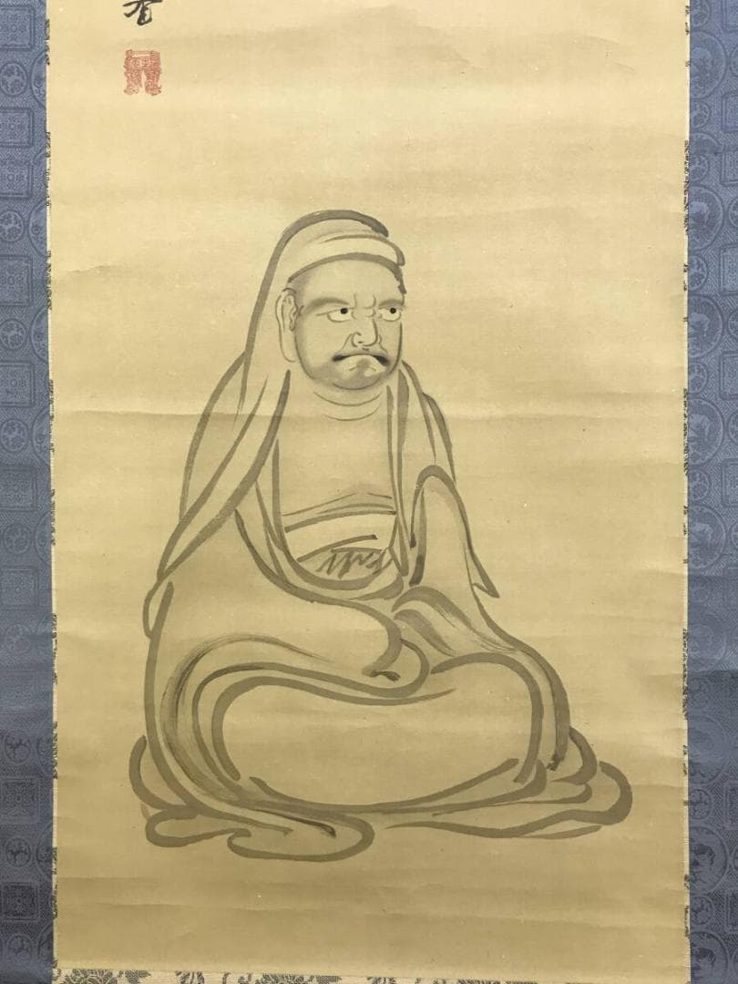 複製/京極高徳夫人芳春/丸亀藩/達磨図/工芸品/人物図/掛軸☆宝船☆AH-669