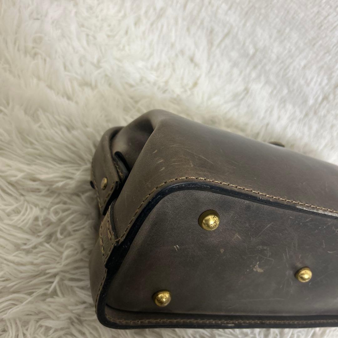 HERZ レザー ミニドクターバッグ 特別革 プルアップレザー　Yサイズ