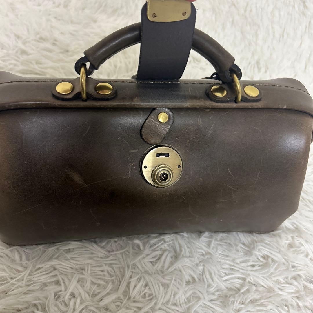 HERZ レザー ミニドクターバッグ 特別革 プルアップレザー　Yサイズ