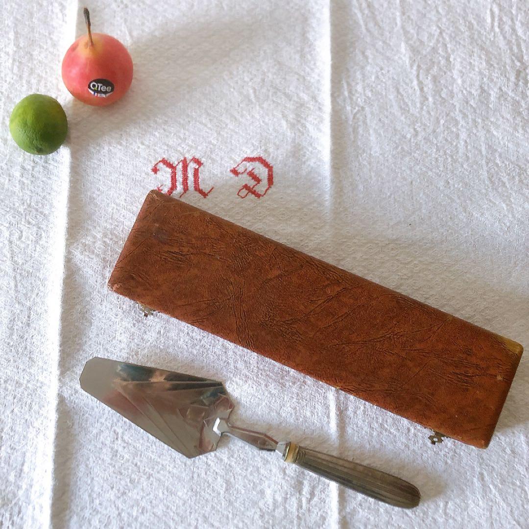 フランスアンティーク　箱入りケーキサーバー　フランスアンティークカトラリー