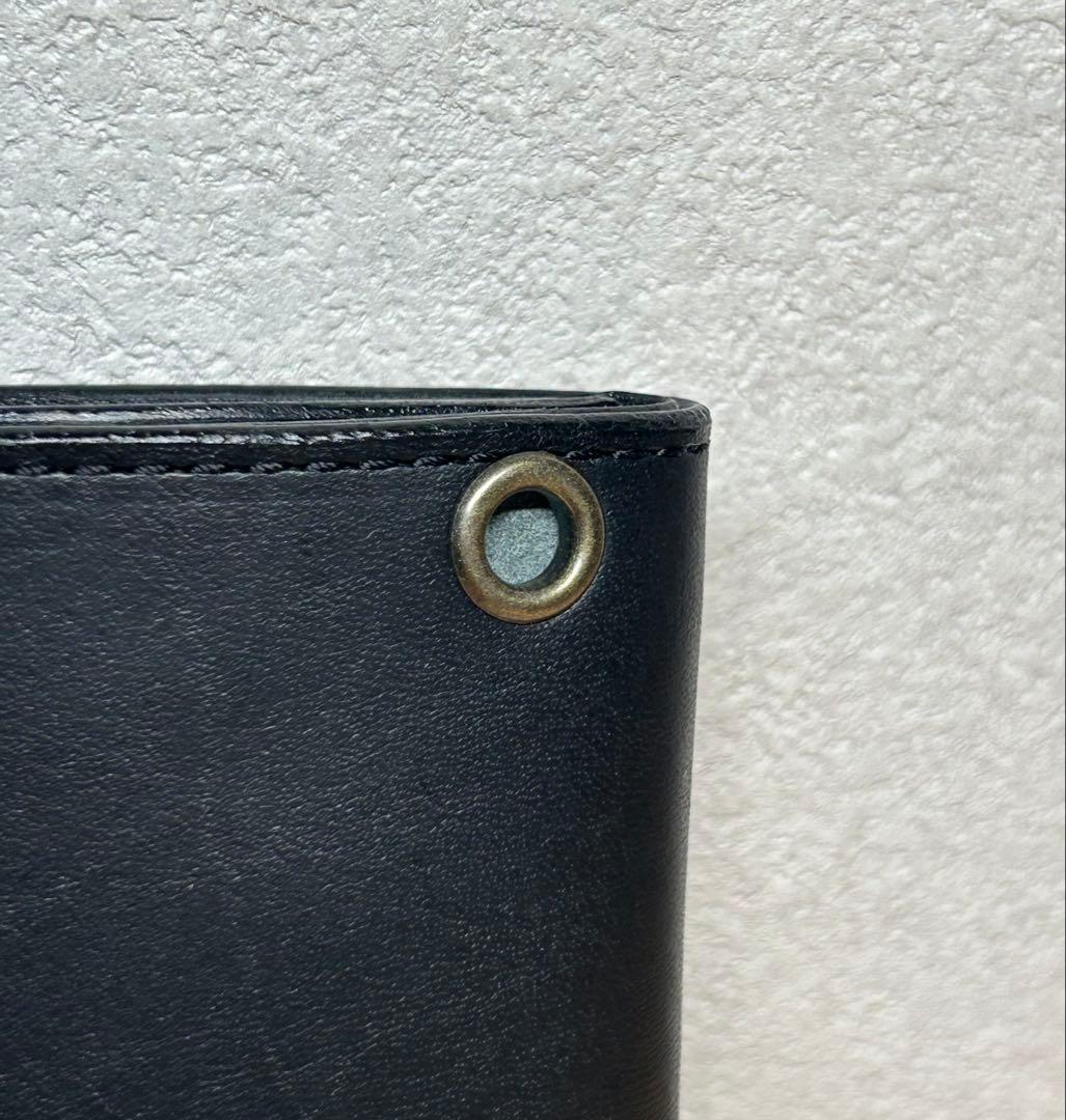 トラッカーウォレット　三つ折り財布　牛革　姫路レザー　コンパクト財布