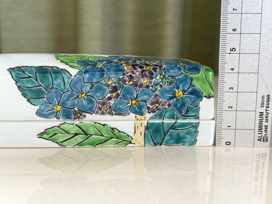 琥山窯　達郎　あじさい陶器製箱