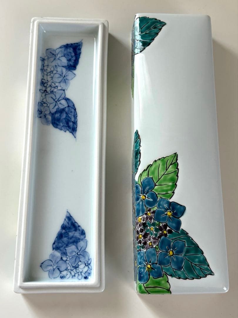 琥山窯　達郎　あじさい陶器製箱