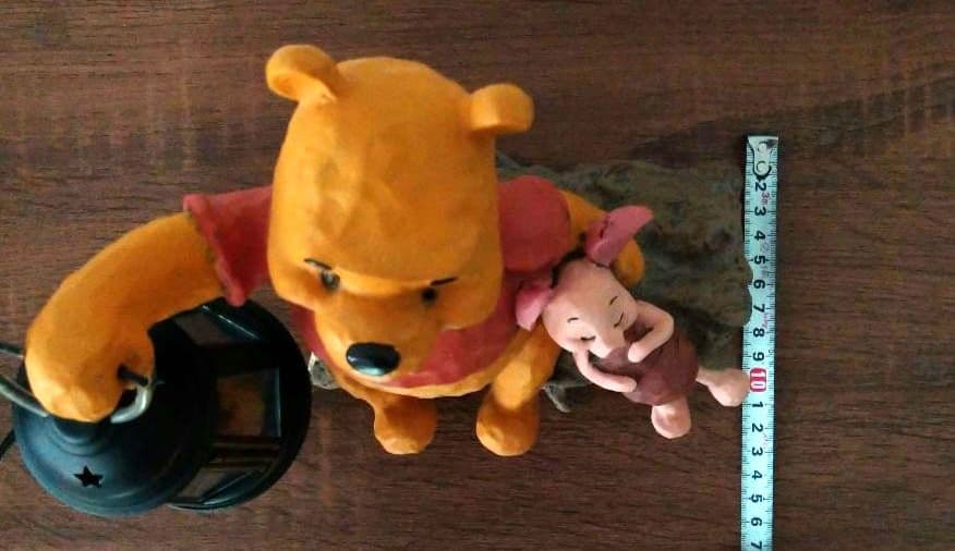 くまのプーさんとピグレット ランタン風　置物　ランプ　照明 白熱灯照明器具
