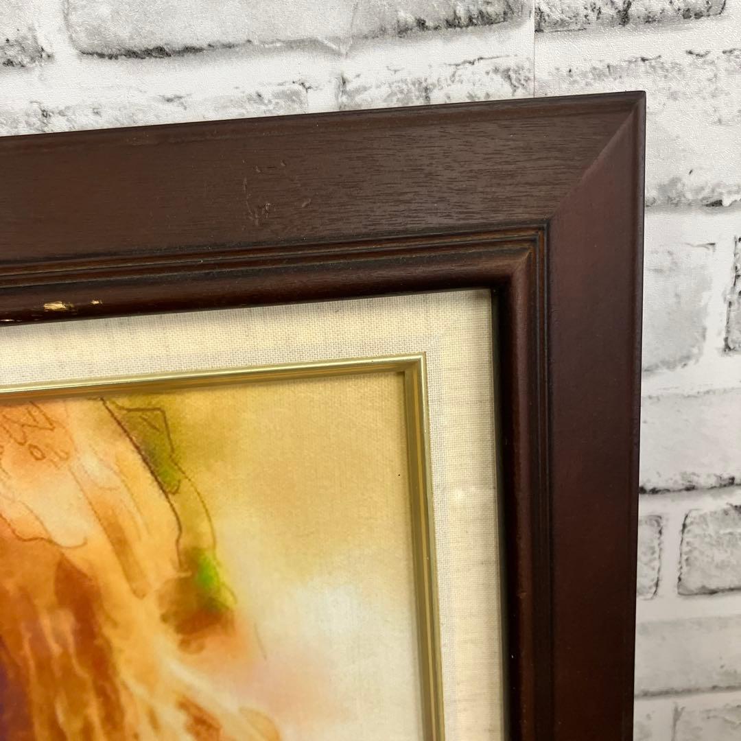 京本政樹 複製画 額装付き アートポスター 肖像画 複製原画 ギター 額入り