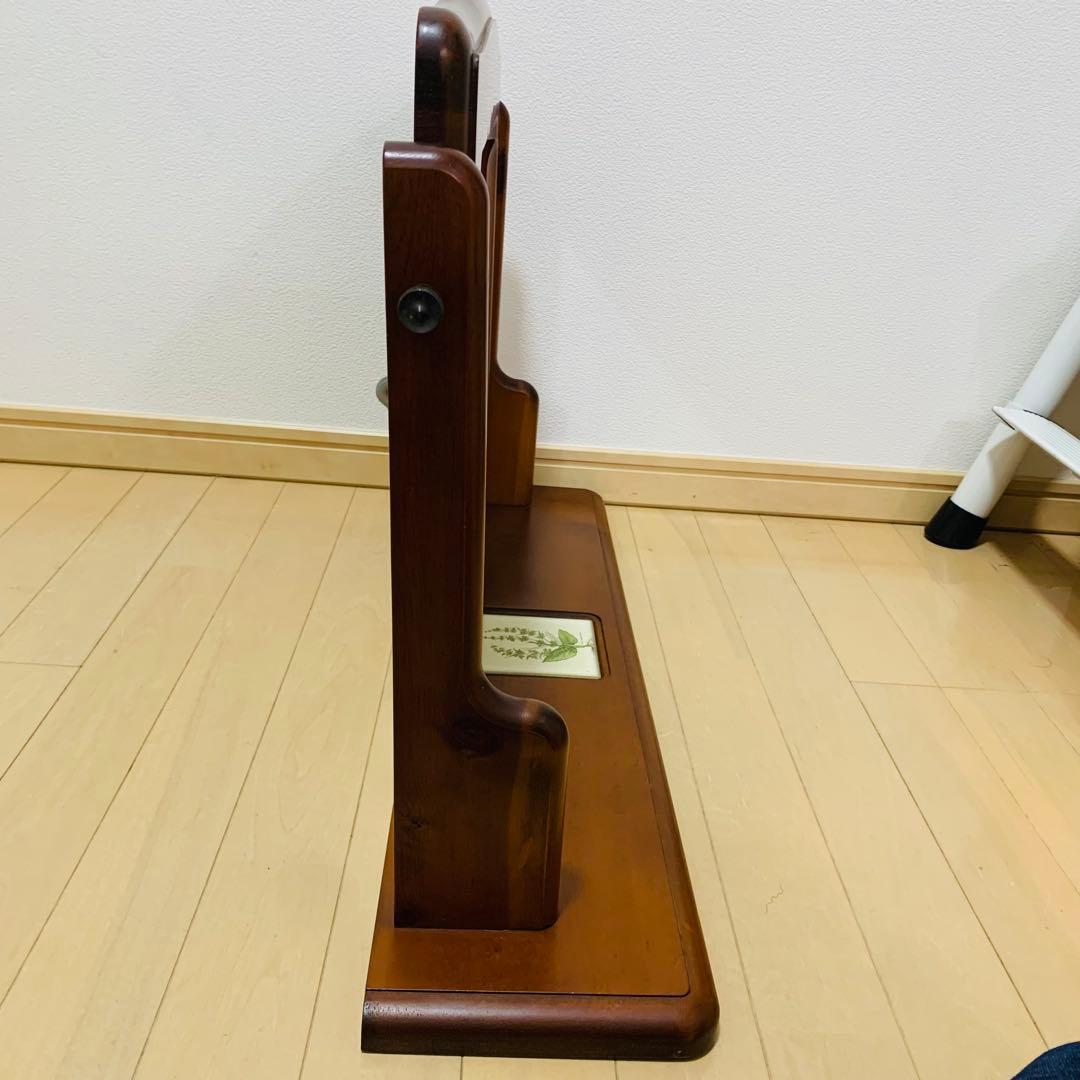 日本板硝子 ハイミラー 卓上大型ミラー アンティーク 木枠 古道具