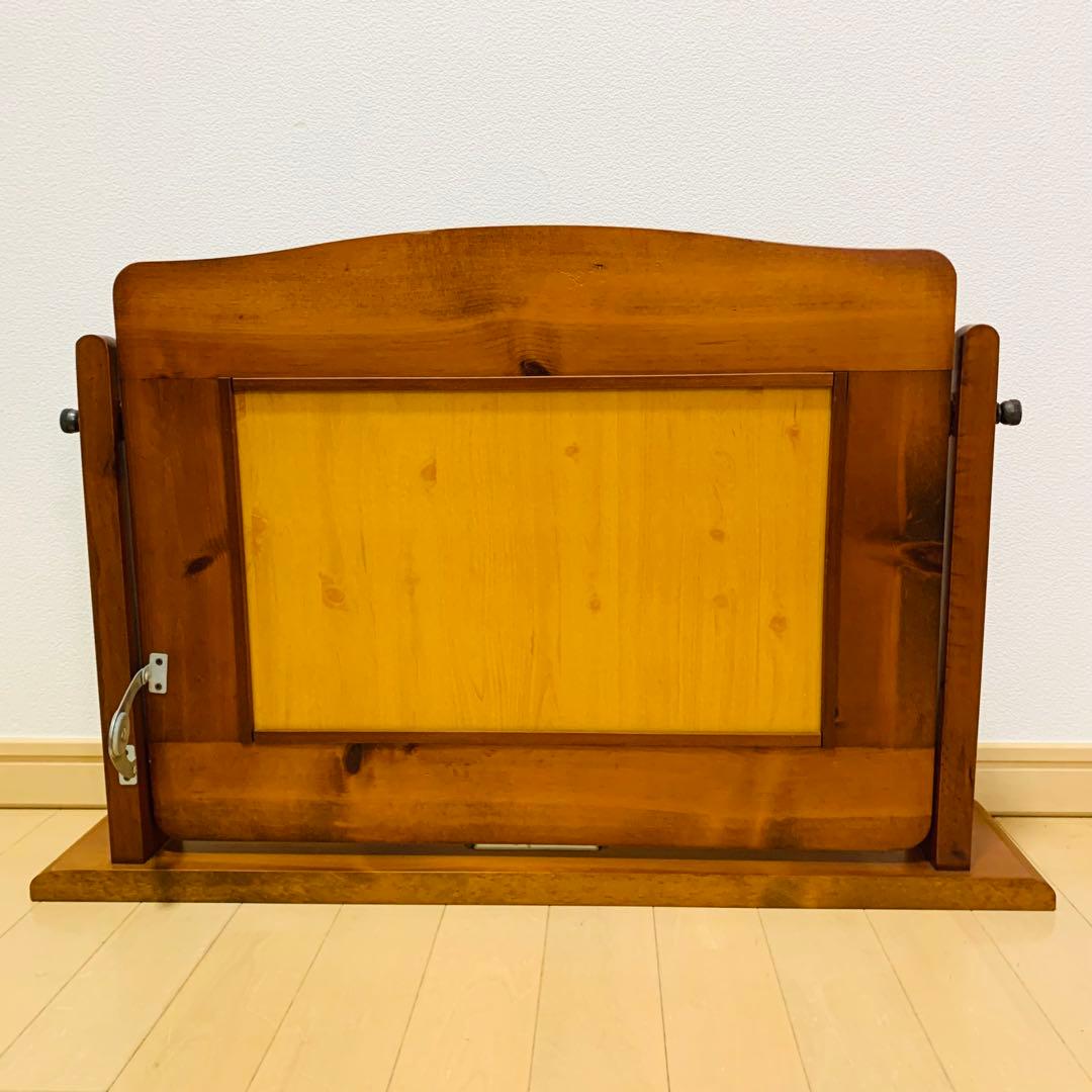 日本板硝子 ハイミラー 卓上大型ミラー アンティーク 木枠 古道具