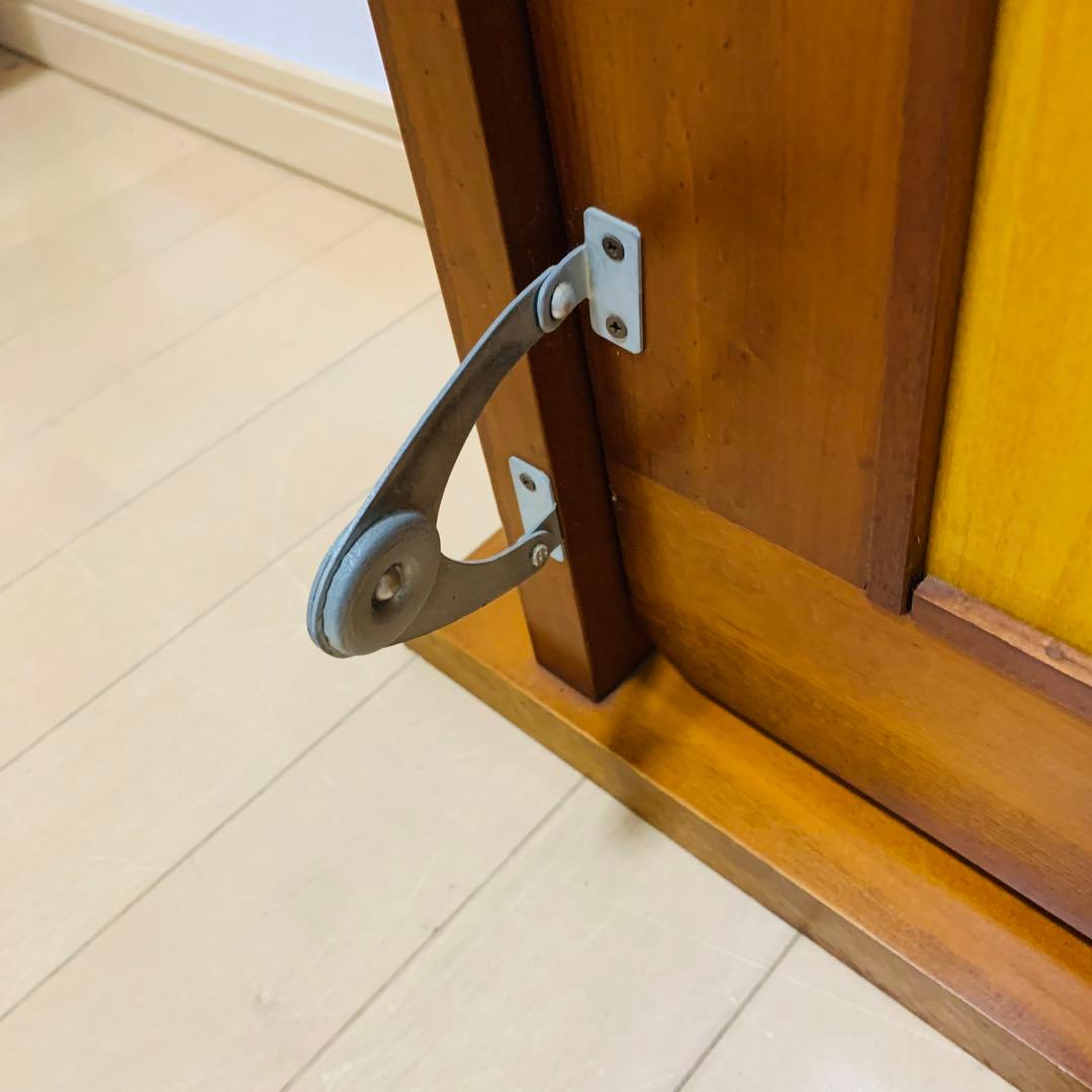 日本板硝子 ハイミラー 卓上大型ミラー アンティーク 木枠 古道具