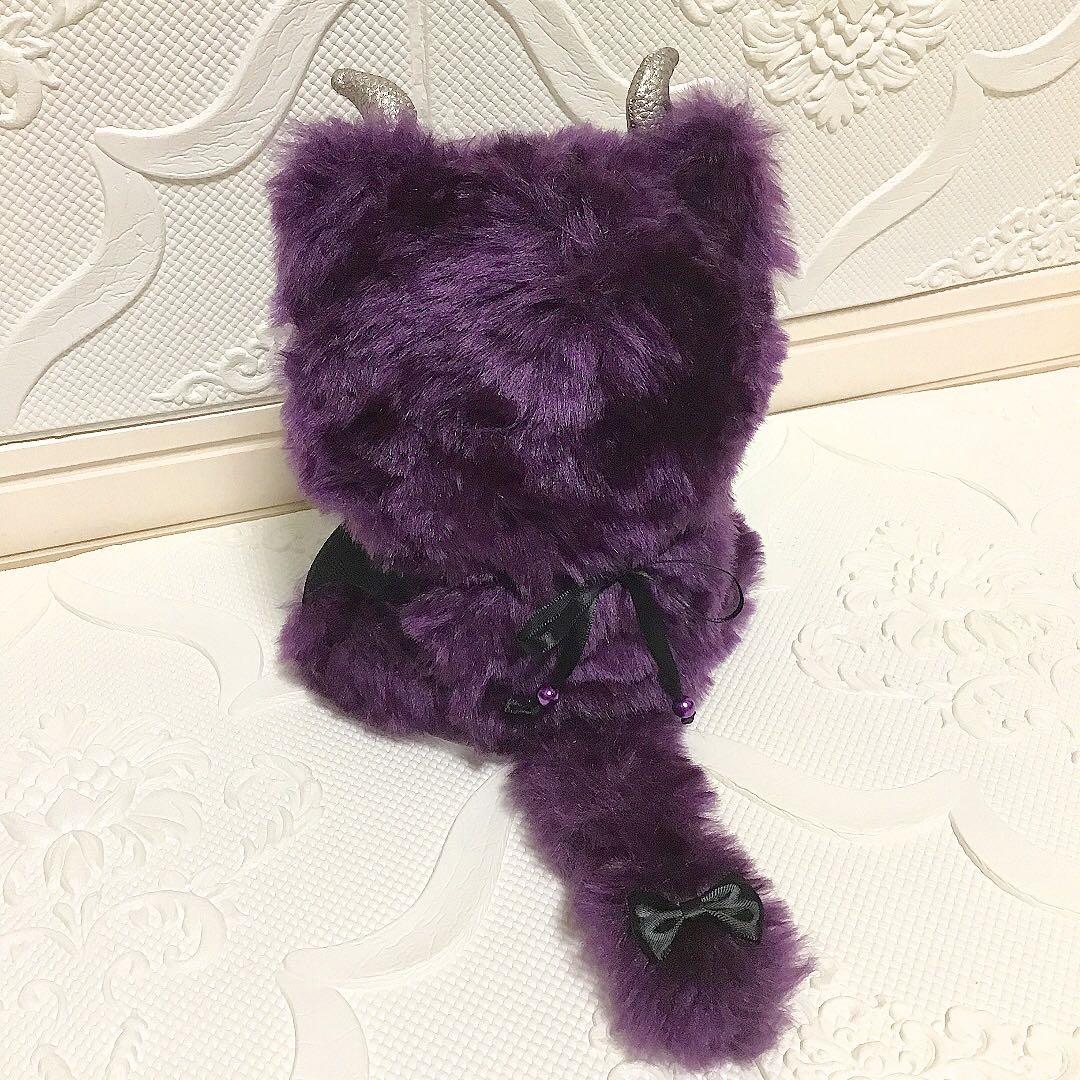 【53】おすわり　ぬい服　16cm 着ぐるみ　ねこ　紫　死神デビル　あんスタ