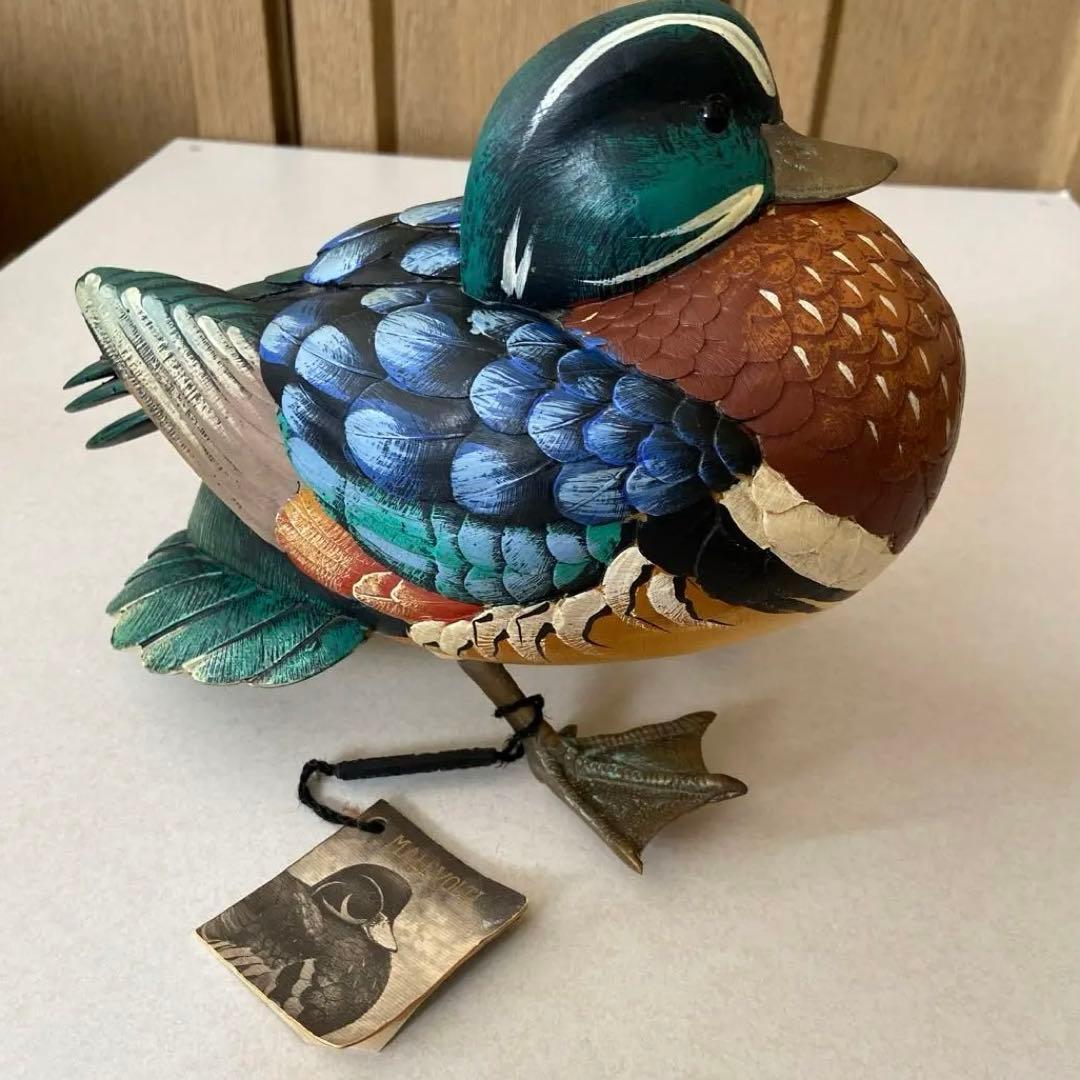 【ELLI MALEVOLTI 】エリー・マレヴォルティ・イタリア・手彫り・鴨