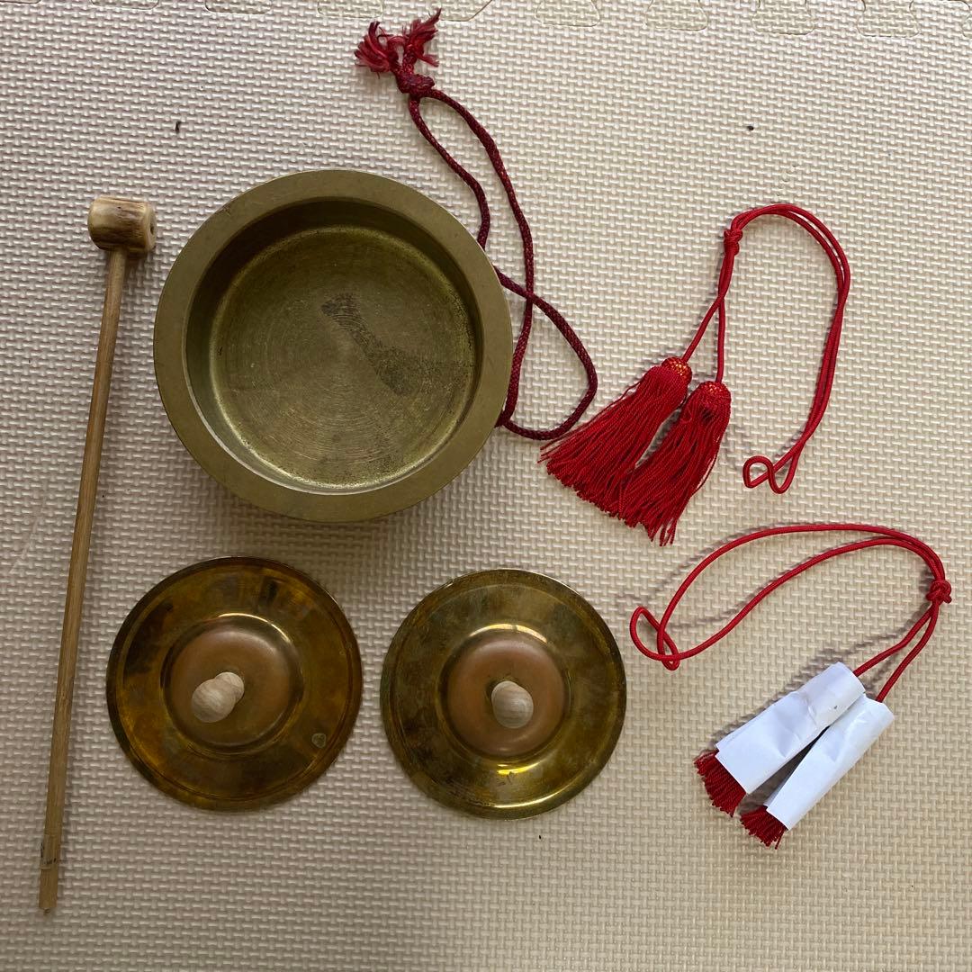 和太鼓 直径約40cm バチ・シンバル付き