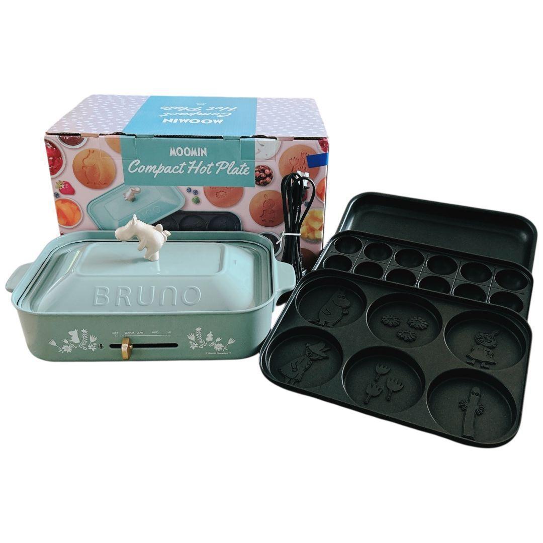 【新品級】BRUNO MOOMIN ムーミン コンパクトホットプレート 3枚