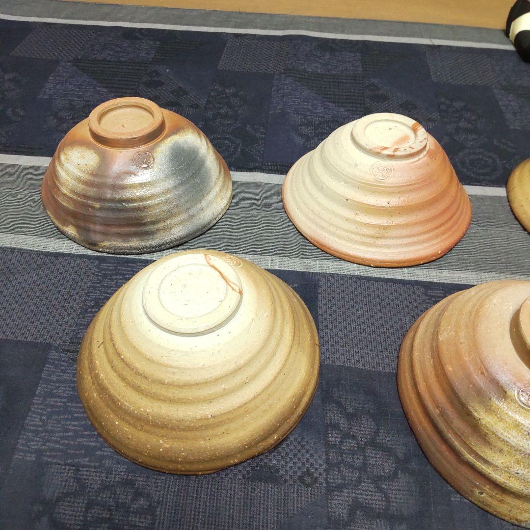 茶碗 5ケ 備前焼 100