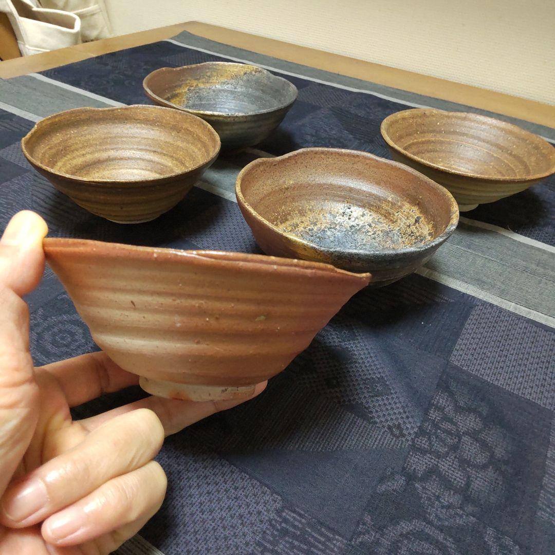 茶碗 5ケ 備前焼 100