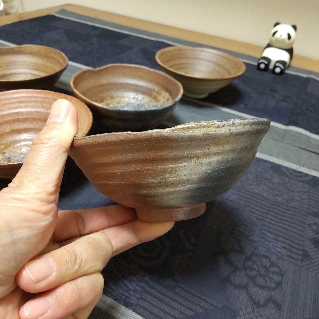 茶碗 5ケ 備前焼 100
