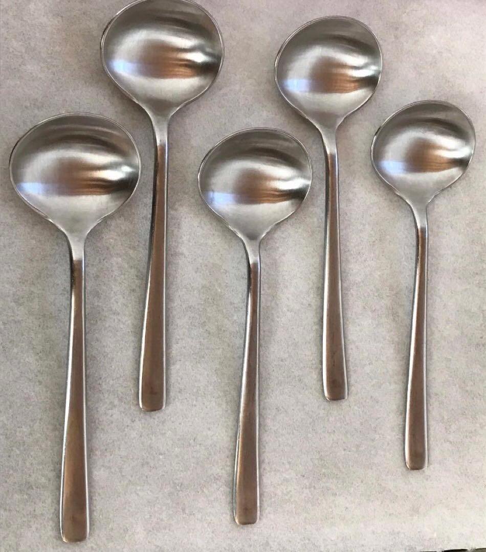 Kay Bojesen カイ・ボイスン　スープスプーン　マット仕上げ　5本セット