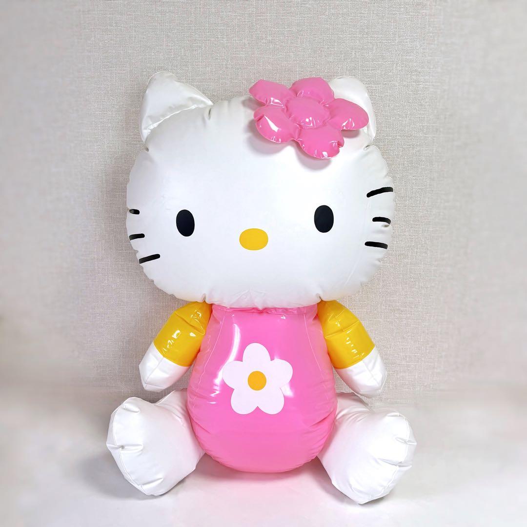 ハローキティ ビニール製空気人形 特大 お花 98年製 当時物 希少 レトロ