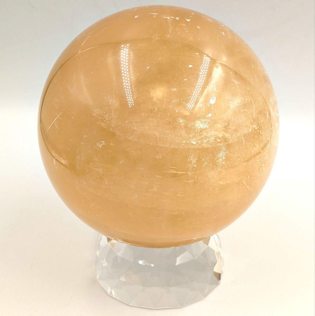 【鑑別書付】天然氷洲石 天然古代黄金大宝珠 約5.1kg 水晶台座付 銀座大幸堂