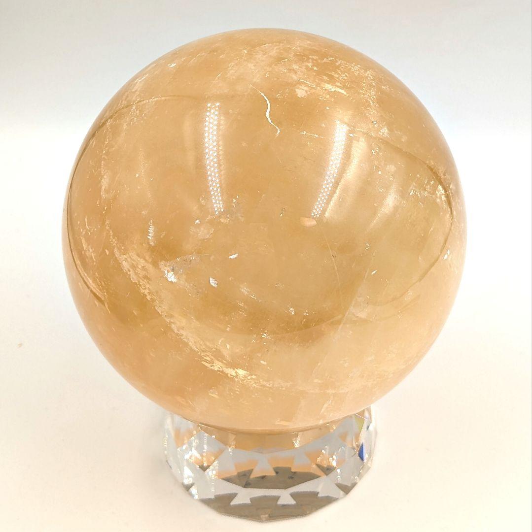 【鑑別書付】天然氷洲石 天然古代黄金大宝珠 約5.1kg 水晶台座付 銀座大幸堂