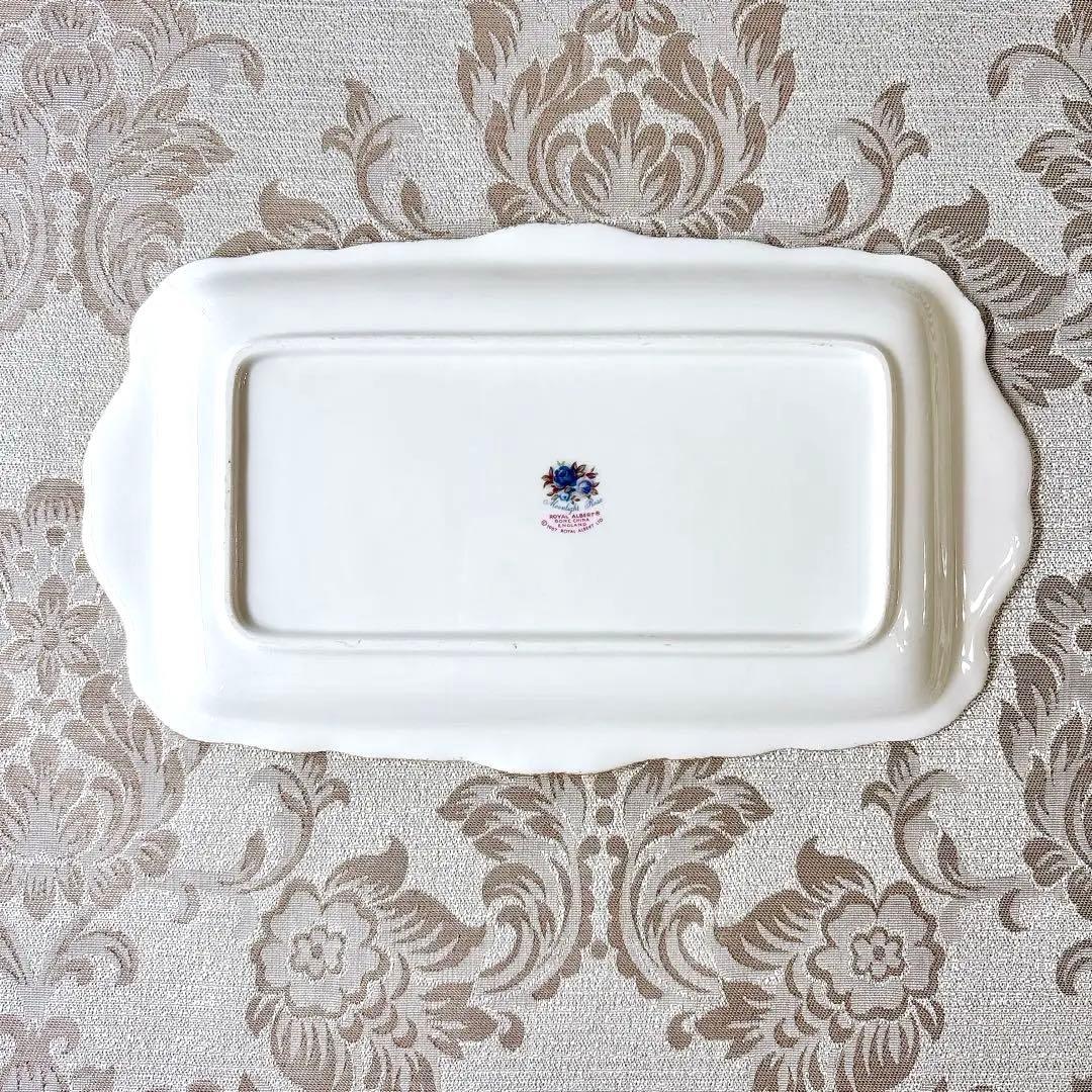 未使用❤️箱入り❤️ロイヤルアルバート❤️ムーンライトローズ❤️サンドイッチプレート