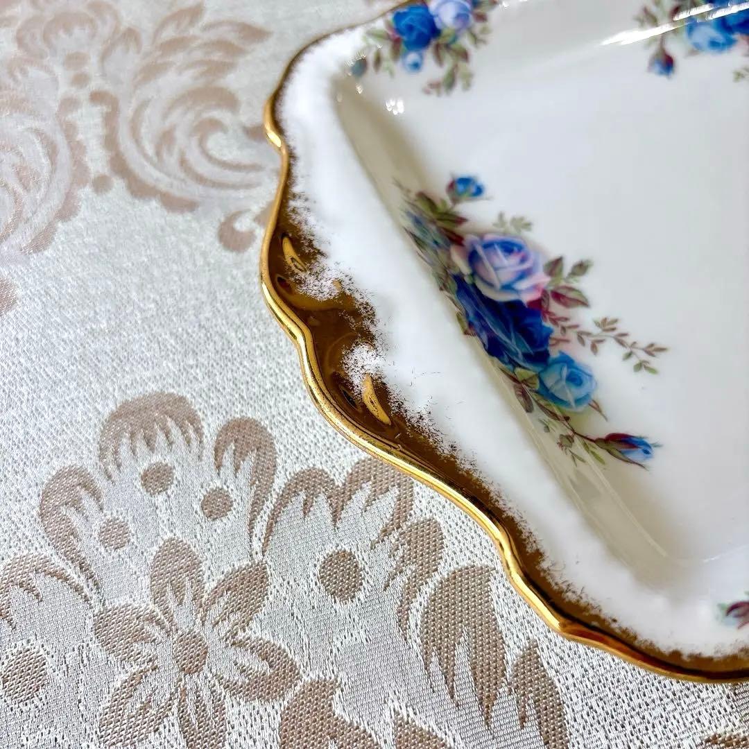 未使用❤️箱入り❤️ロイヤルアルバート❤️ムーンライトローズ❤️サンドイッチプレート