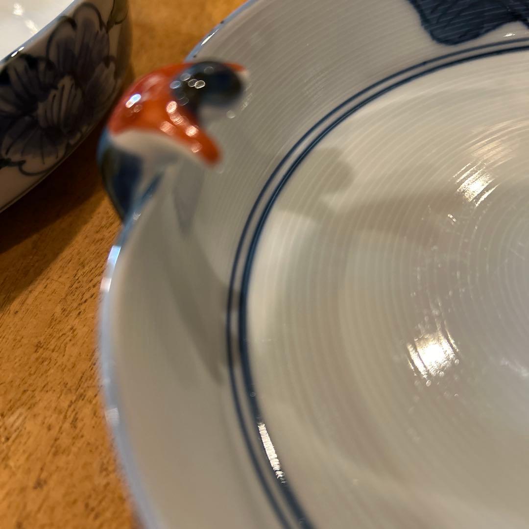 波佐見焼　林九郎窯　一閑人　絵変わり　平鉢　二枚　希少