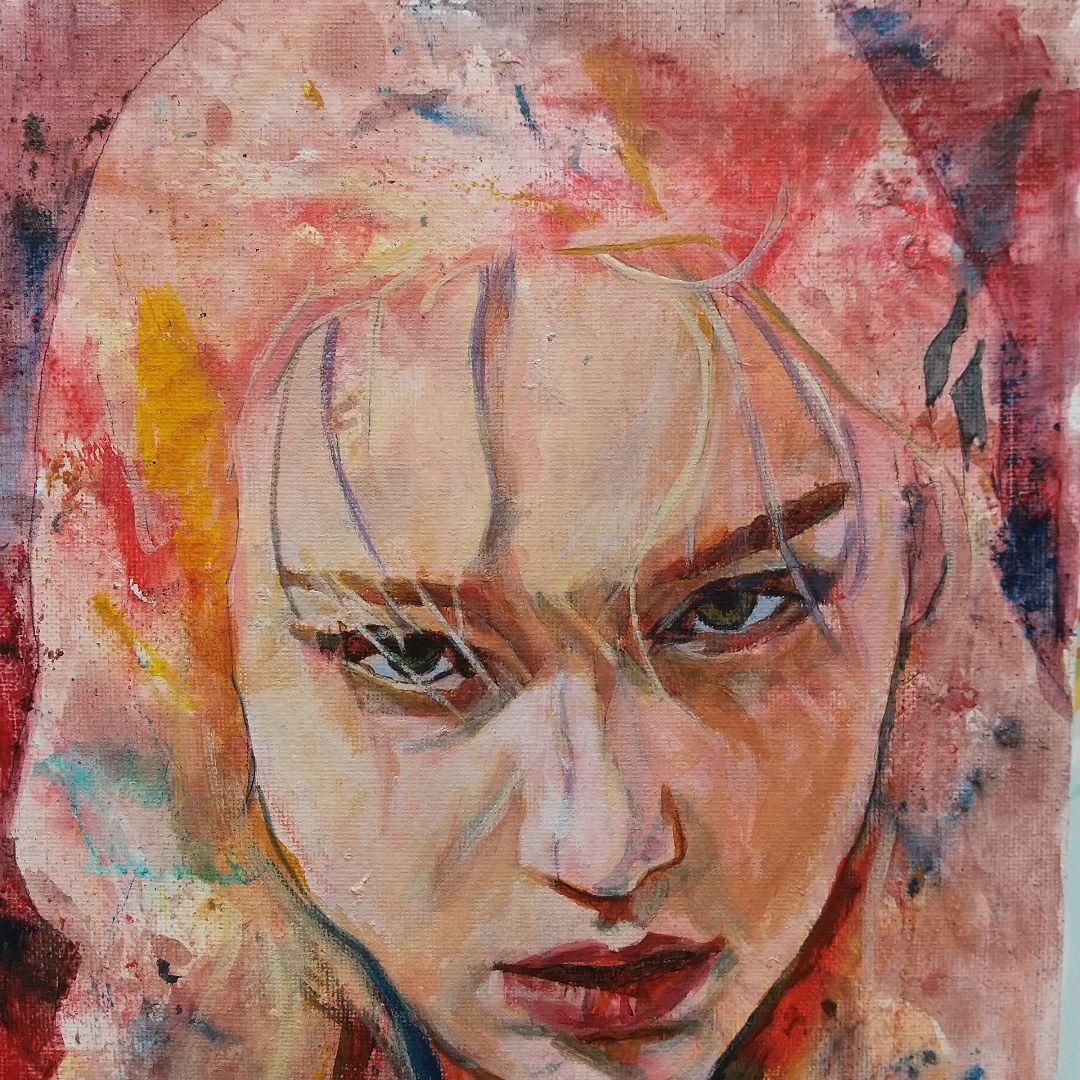 人物画#38 女性の肖像 アクリル画 3号