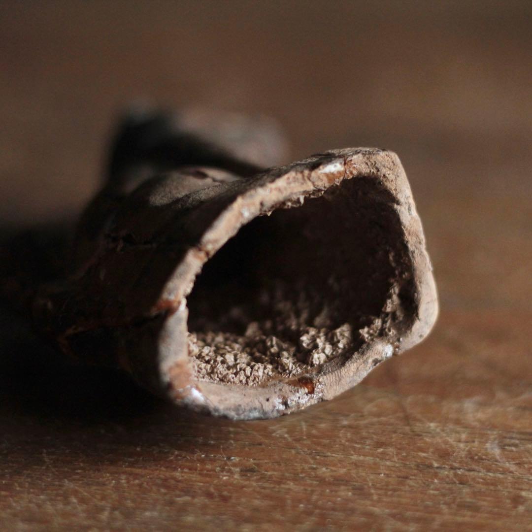 土人形 お稲荷さん 割れ補修 郷土人形 古美術 古道具 アンティーク オブジェ