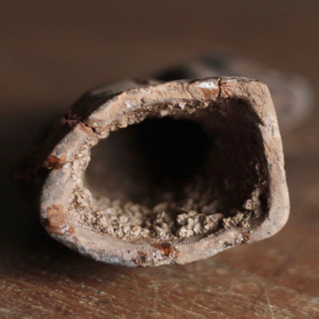 土人形 お稲荷さん 割れ補修 郷土人形 古美術 古道具 アンティーク オブジェ