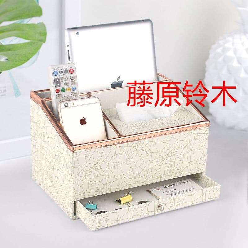 卓上収納ボックス　レザー　引き出し　コンパクト　ティッシュボックス　持ち運びo