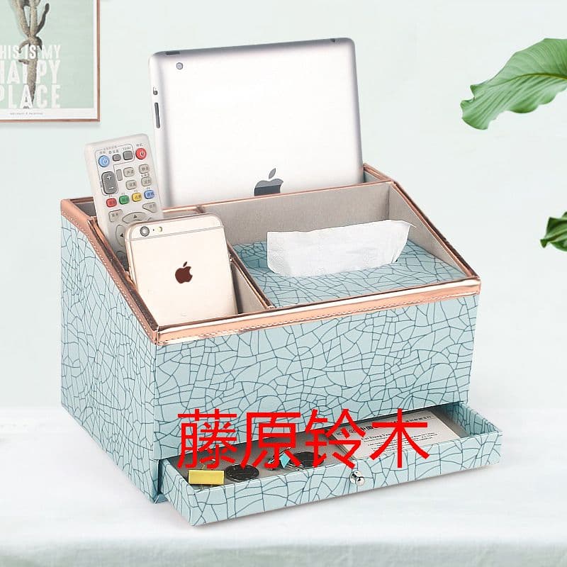 卓上収納ボックス　レザー　引き出し　コンパクト　ティッシュボックス　持ち運びo