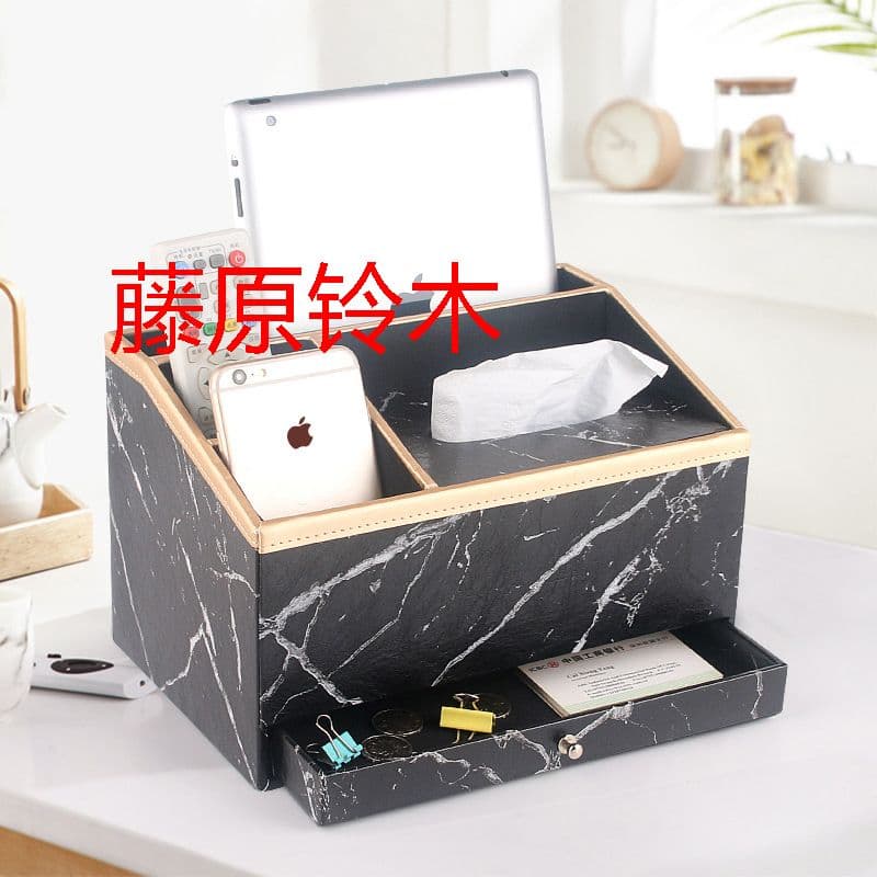 卓上収納ボックス　レザー　引き出し　コンパクト　ティッシュボックス　持ち運びo