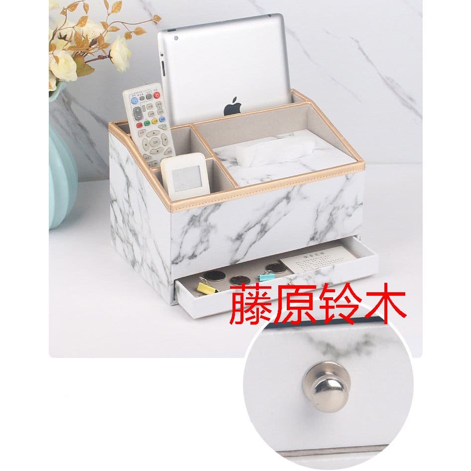 卓上収納ボックス　レザー　引き出し　コンパクト　ティッシュボックス　持ち運びo