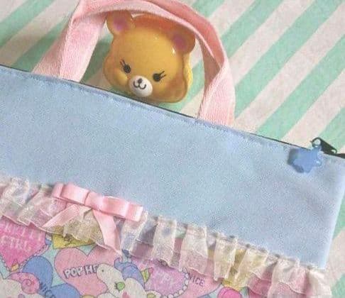 ユニコーン　さくらんぼ 花柄 チェック　タブレット入れ  iPad入れ   女子