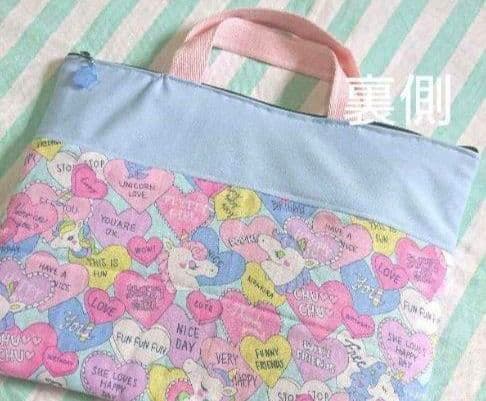 ユニコーン　さくらんぼ 花柄 チェック　タブレット入れ  iPad入れ   女子