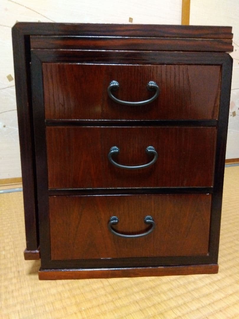 文机　折りたたみ　天板模様あり　アンティーク　昭和レトロ