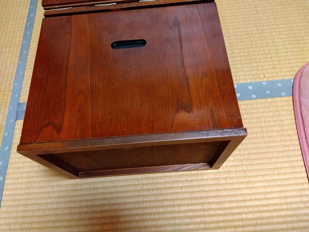 文机　折りたたみ　天板模様あり　アンティーク　昭和レトロ