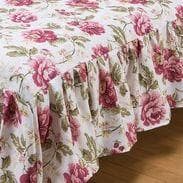 □花柄ベッドカバー（フローレンス） レッド シングル