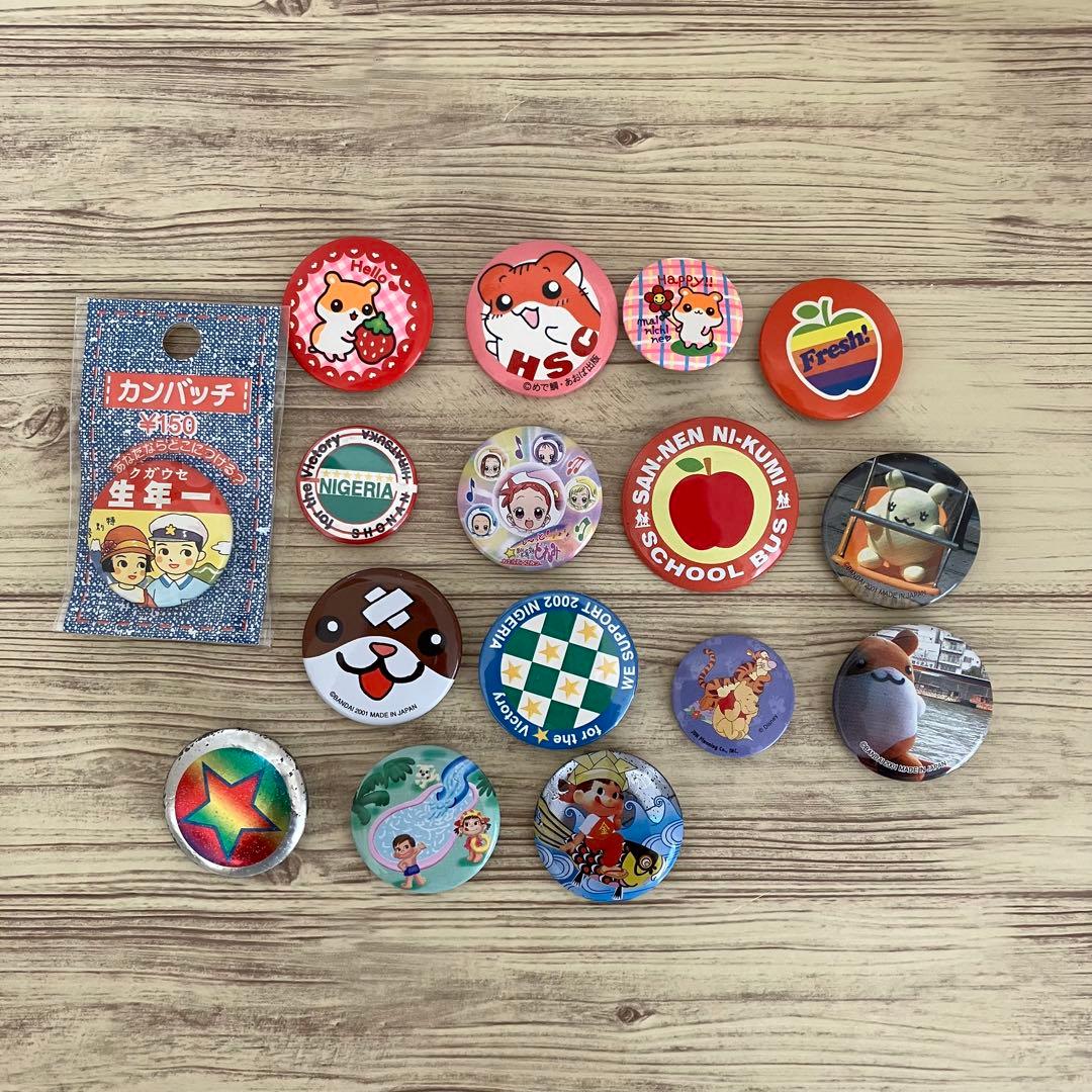 ちゃおキャラバッジ&ポーチと平成レトロ缶バッジまとめ売り