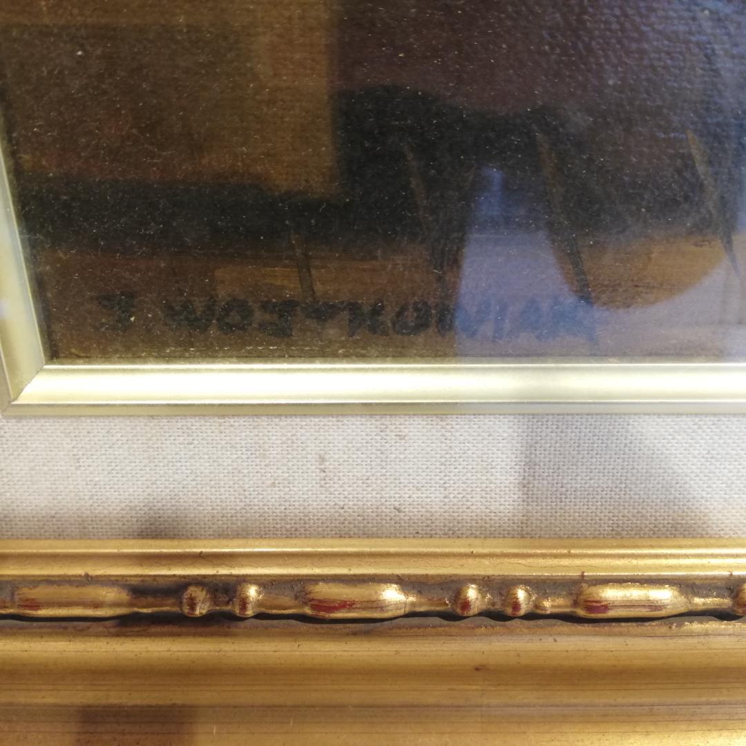 スプリングセール希少♠Jarosław Wojtkowiak 油彩「台所」