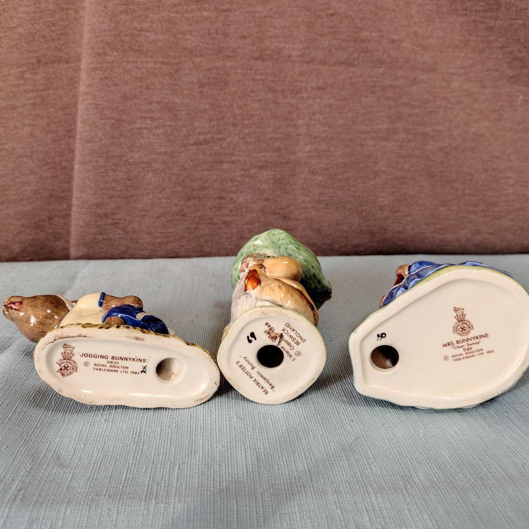 専用台座付ピーターラビット仲間5個セット品