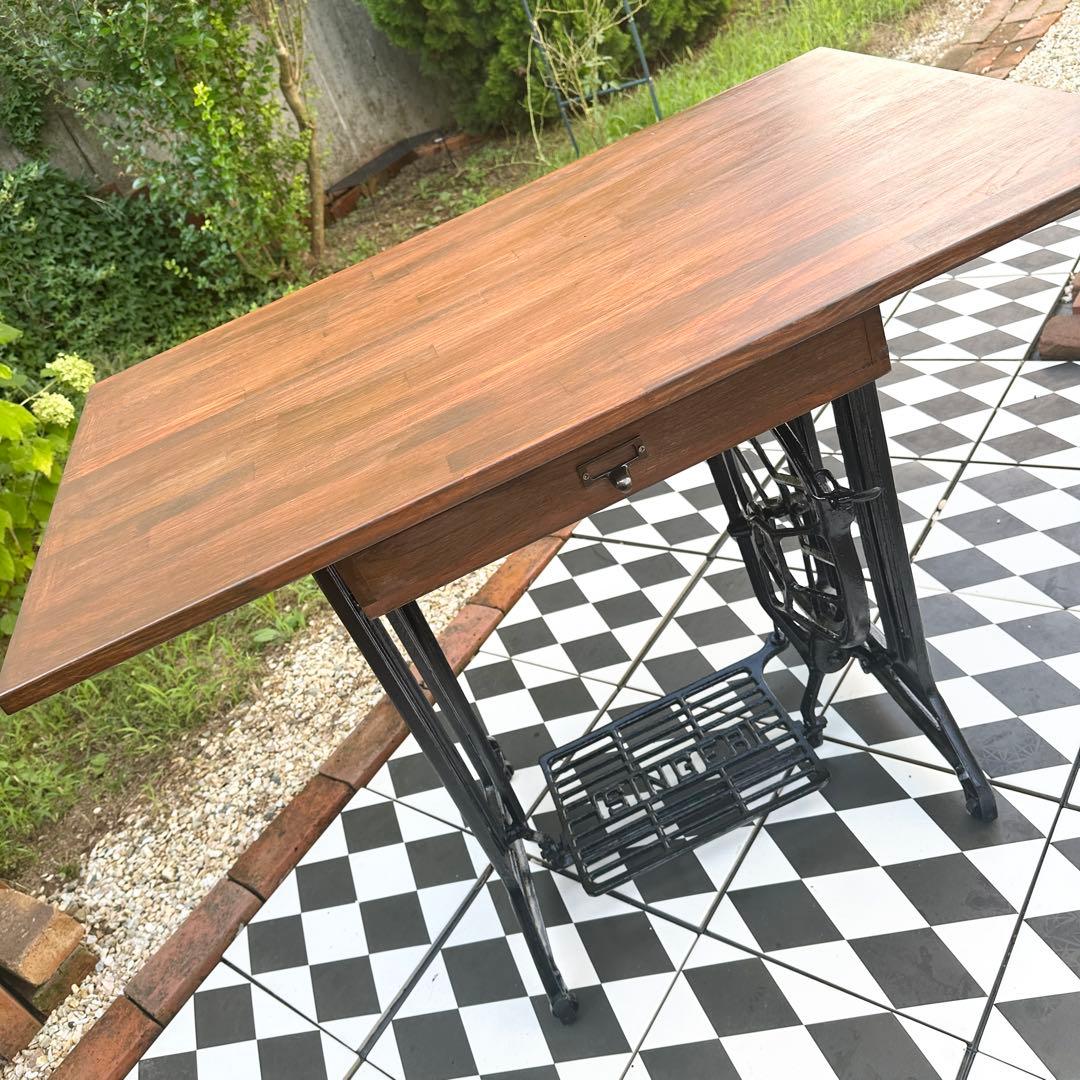 SINGER アンティークミシンテーブル 引き出し付き